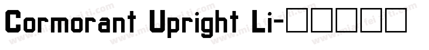 Cormorant Upright Li字体转换